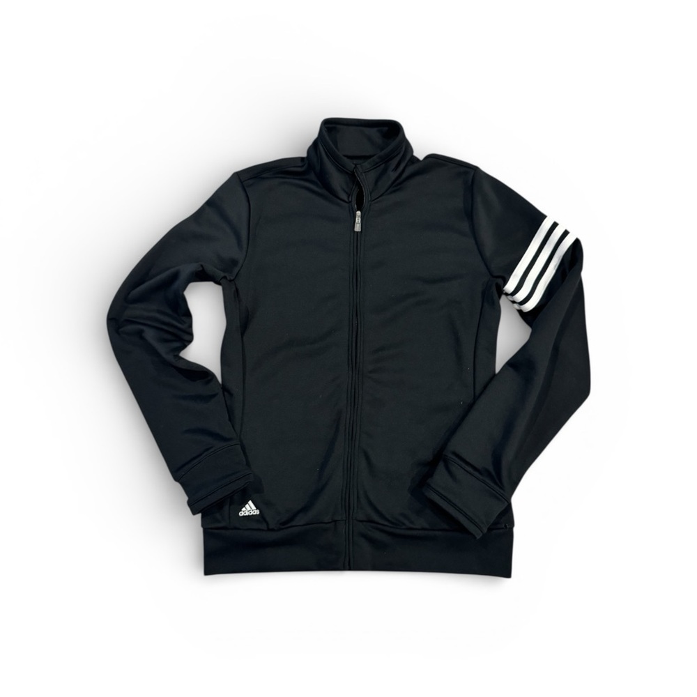 Adidas Women’s Black Jacket with White Stripes